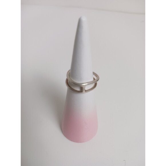 Vintage CHAM CN 925 P Double Band Ring Size 5.5 - Picture 2 of 7